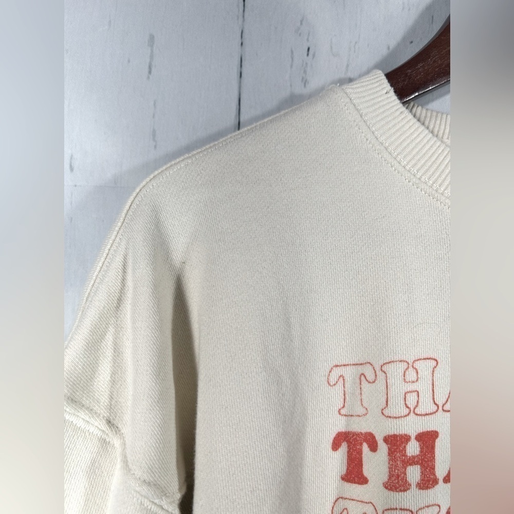 Aerie The Chill Crew Neck Sweatshirt Womens Oversized Graphic Long Sleeve Sz XS - Picture 9 of 14